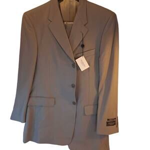 Murano Men's Three Button Sport Coat Beige 100% Wool,43R New